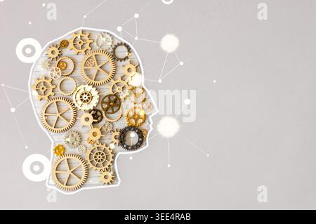 AI Artificial Intelligence concept. brain Stock Photo