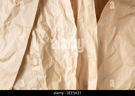 A view of a brown packing paper, as a background. Stock Photo