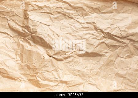 A view of a brown packing paper, as a background. Stock Photo