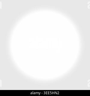 Minimal glowing white circle effect with soft blur edges creating peephole or doorway view appearance. Suitable for abstract backgrounds, visual effec Stock Vector