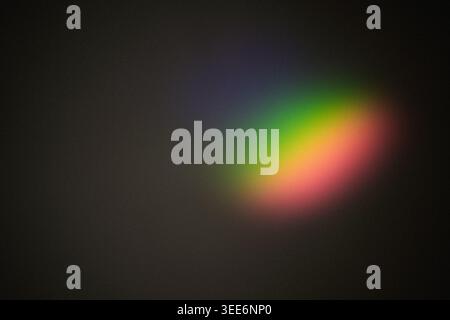 Light refracting into beautiful rainbow color spectrum Stock Photo