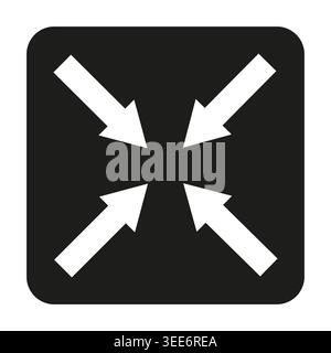 Simple minimize arrows icon vector. Graphic element perfect for modern mobile application interface designs and website layouts. EPS 10. Stock Vector