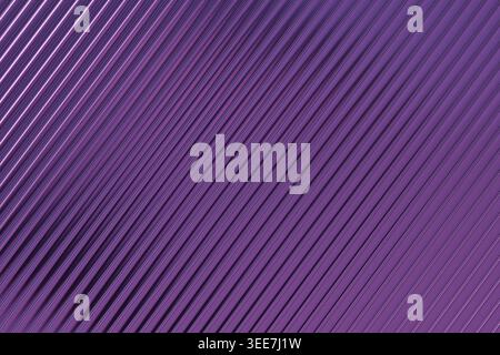 Diagonal purple lines create a rhythmic pattern, glossy texture with subtle highlights, smooth depth. Geometric abstract minimal background. Evokes so Stock Photo
