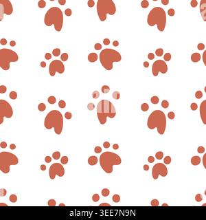 Dog and cat paws seamless pattern Stock Vector