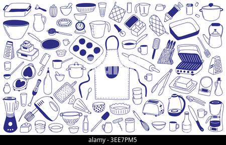 Kitchen Utensils and Cooking Tools Vector Set Stock Vector