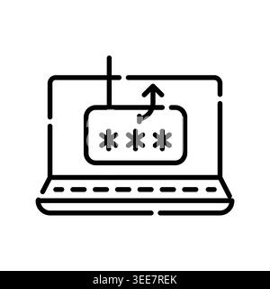 phishing color line icon. Vector isolated element. Editable stroke. Stock Vector