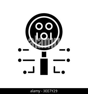 virus scan color line icon. Vector isolated element. Editable stroke. Stock Vector