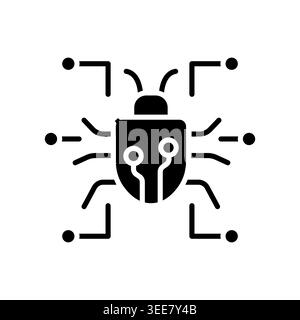 virus color line icon. Vector isolated element. Editable stroke. Stock Vector