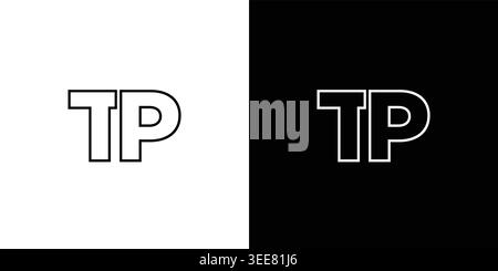 Trendy letter T and P, TP logo design template. Minimal monogram initial based logotype for company identity. Stock Vector
