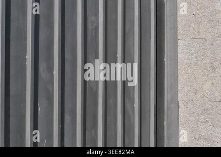 TEXTURE BACKGROUND OF A FALLING METAL GRID Stock Photo