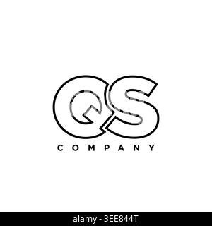 Trendy letter Q and S, QS logo design template. Minimal monogram initial based logotype for company identity. Stock Vector