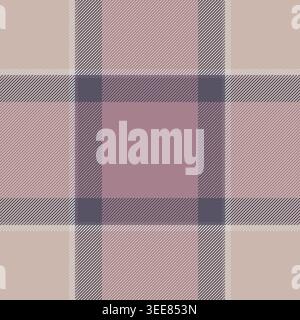 Back to school seamless check textile, tailor texture fabric vector. Art plaid pattern background tartan in pastel and white colors palette. Stock Vector