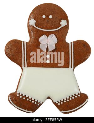 Gingerbread man isolated on white background Stock Photo