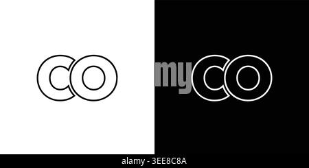 Trendy letter C and O, CO logo design template. Minimal monogram initial based logotype for company identity. Stock Vector