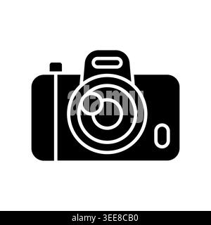 camera color line icon. Vector isolated element. Editable stroke. Stock Vector