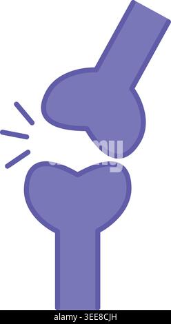 Colored Joint Icons. Vector Illustration. Movable Joint Of Several Bones Which Allows Them To Bend. Human Body Part. Concept Anatomy Stock Vector