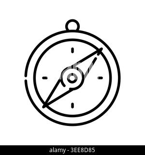 compass color line icon. Vector isolated element. Editable stroke. Stock Vector
