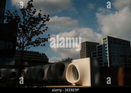 Modern Architecture And Sculptural Bridge Design Stock Photo