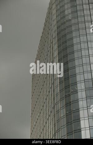 Abstract Geometric Glass Building Facade Detail Stock Photo