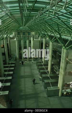 Geometric Hallway Modern Architectural Interior View Stock Photo