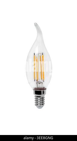 Led lamp bulb isolated on white background, close up. Stock Photo