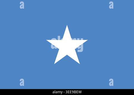 Somalia national flag flat vector illustration. suitable for editorial and educational use. Stock Vector