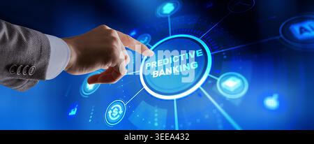 Future of banking with predictive analytics and AI-driven financial service personalization. Stock Photo