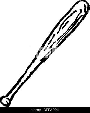 Hand Drawn Baseball Bat Vector Illustration Stock Vector