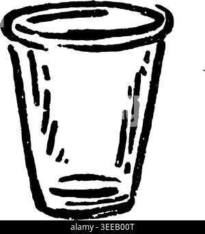 Hand Drawn Drinking Glass Vector Illustration Stock Vector