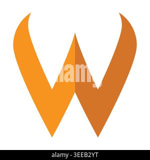 Letter W modern logo design vector file Stock Vector