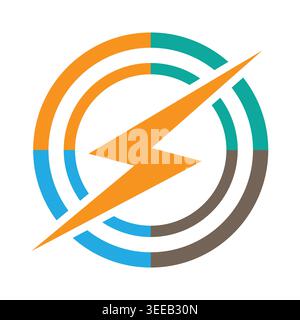Electric power company logo design brand Stock Vector