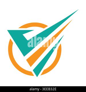 Letter V has created a creative branding Stock Vector