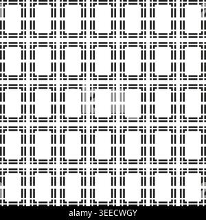 Rectangle grid pattern. Black dashed Vector. Geometric linear style. Monochrome texture. Manual vector only. No autotrace used. EPS 10. Stock Vector