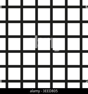 A minimalistic Vector grid pattern offering a structured layout, featuring evenly spaced black lines forming a collection of white squares. EPS 10. Stock Vector
