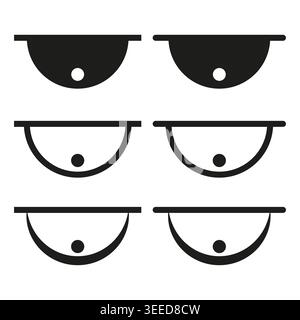 A collection of modern minimalist Vector loading icons, illustrating dynamic progress or activity states in a digital user interface design. EPS 10. Stock Vector