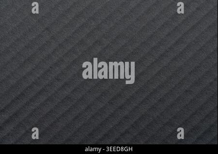 Black matte paper pattern with lines material  macro close up view Stock Photo