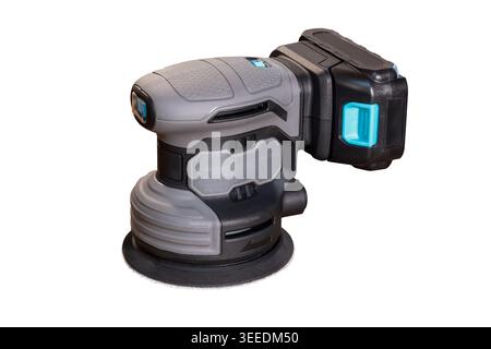 cordless orbital sander tool isolated on white background Stock Photo