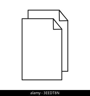 Minimalist paper document icon vector. Modern graphics work well for corporate file management systems and office software. EPS 10. Stock Vector