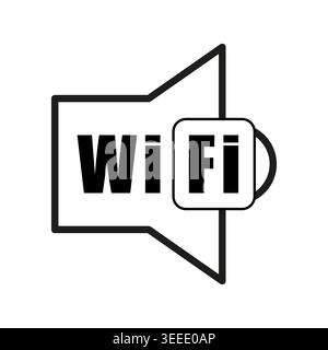 Wireless wifi speaker audio icon vector. Professional graphic is perfect for smart home interface and mobile application development. Stock Vector