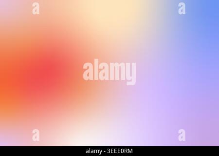 Smooth mesh gradient with soft pastel colors blending from warm orange to cool blue, creating a modern abstract background for digital design projects vector illustration Stock Vector