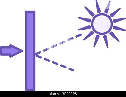 Colored Reflective Icon. Vector Illustration. Reflective Fabric. Material Characteristics Concept Stock Vector