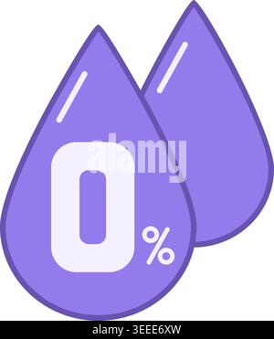 Colored Zero Trans Fat Icon. Vector Illustration. Products Do Not Have Industrial Saturated Fatty Acids. Healthy Lifestyle. Nutrition Concept Stock Vector