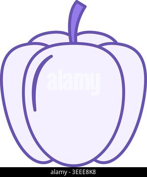 Paprika Color Icon. Vegetarian Food Vector Icon. Healthy Eating. Vegetables Concept Stock Vector