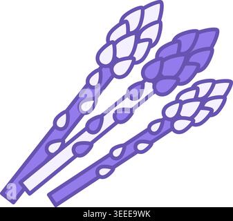 Asparagus Color Icon. Vector Icon of Natural and Organic Products. Vegetarian food. Vegetables Concept Stock Vector