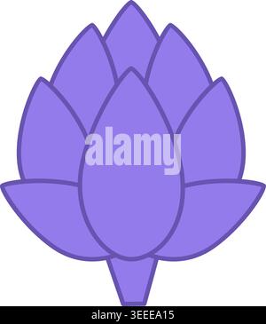 Artichoke Color Icon. Vegetarian Food Vector Icon. Organic and Natural Product. Vegetables Concept Stock Vector