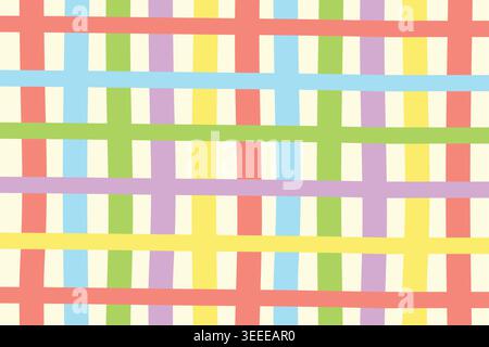 Pastel Plaid Pattern Background Stock Vector