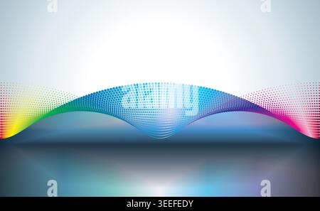 Colorful Dots Waveform Stock Vector