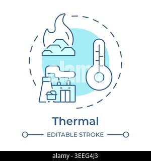 Thermal soft blue concept icon Stock Vector