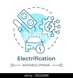 Electrification soft blue concept icon Stock Vector