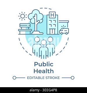 Public health soft blue concept icon Stock Vector
